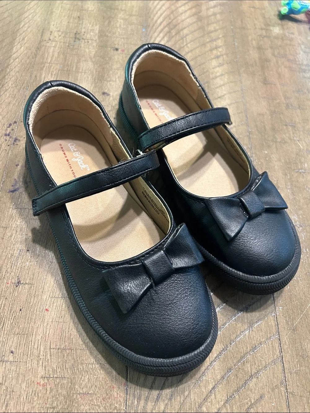 Cat & Jack Black Girls Mary Jane Dress Shoes Size 12